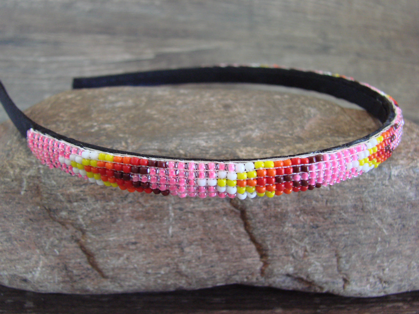 Navajo Indian Hand Beaded 3/8" Head Band by Cleveland