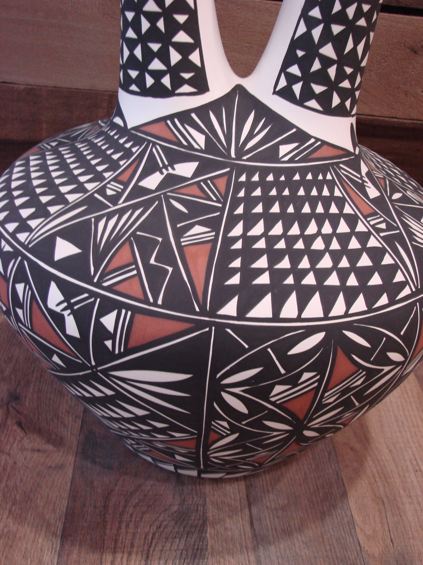 Large Native American Hand Painted Wedding Vase Pottery by Concho