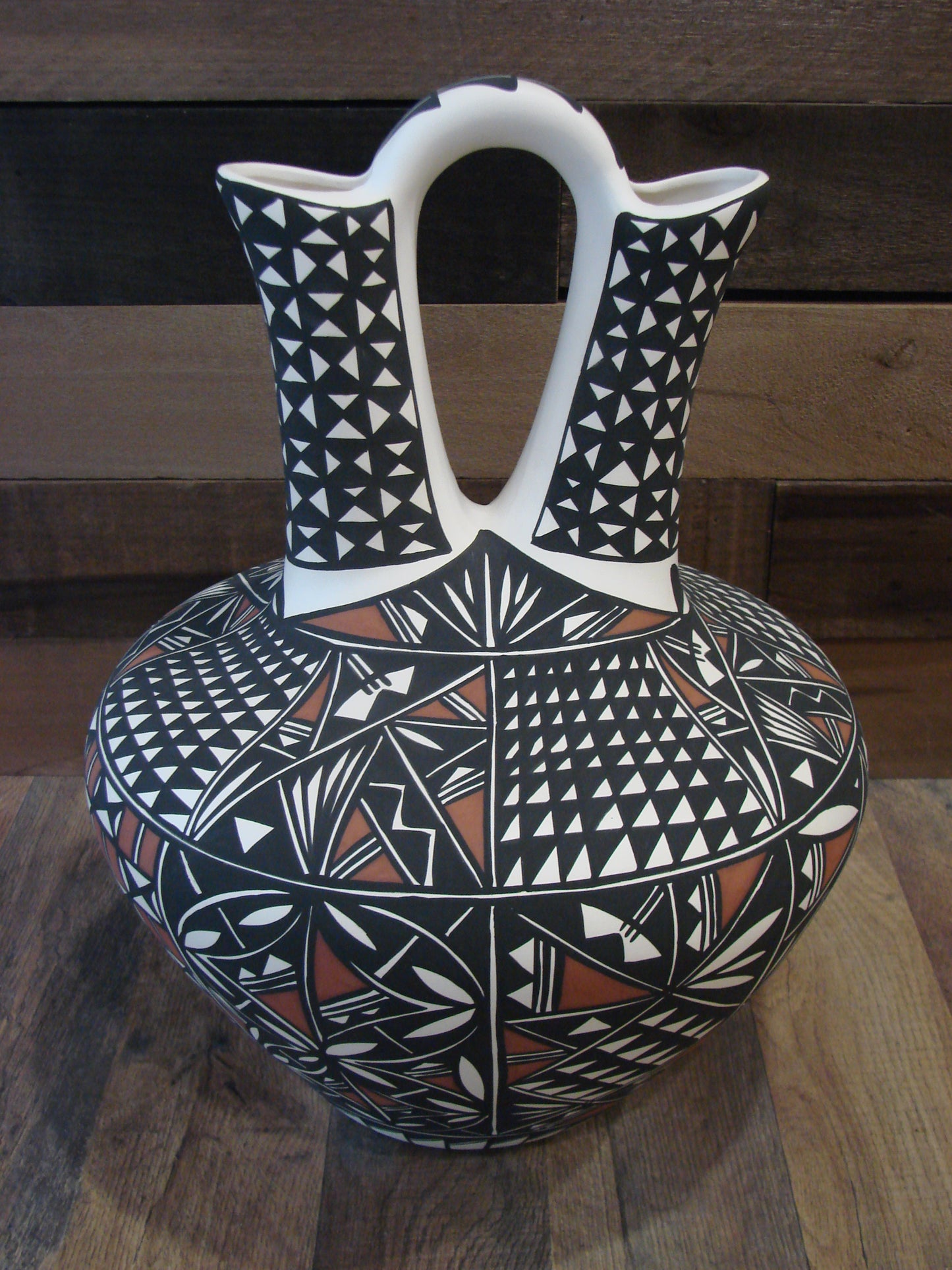 Large Native American Hand Painted Wedding Vase Pottery by Concho