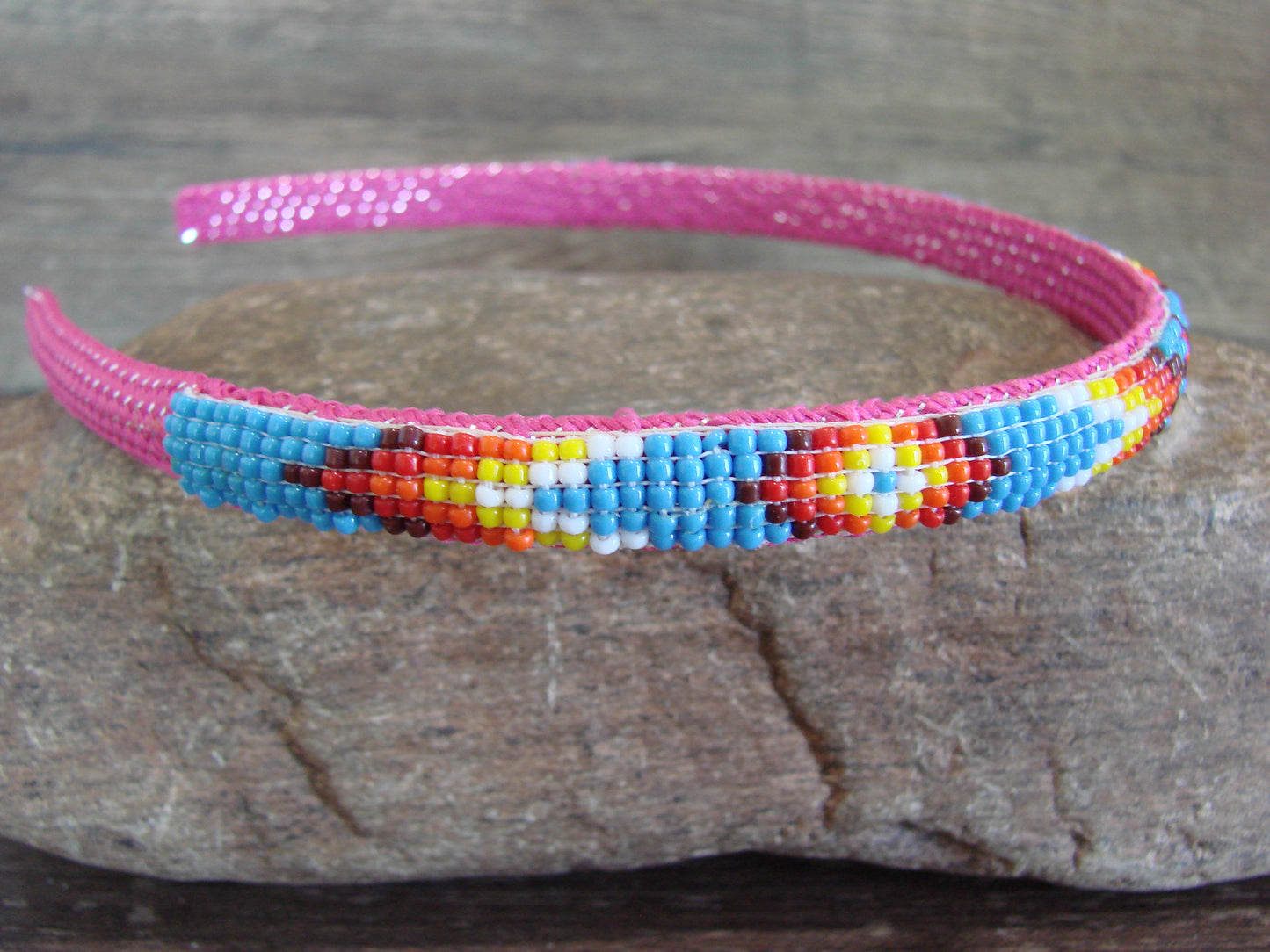 Navajo Indian Hand Beaded 3/8" Head Band by Cleveland