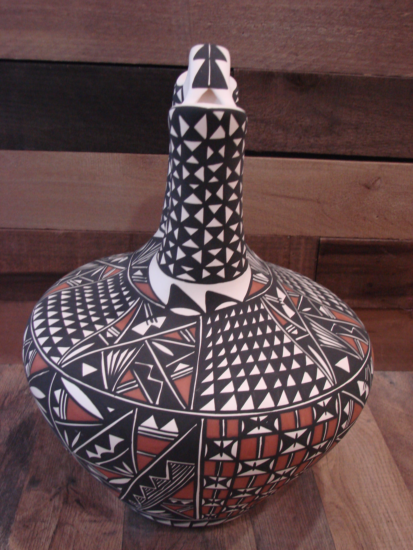 Large Native American Hand Painted Wedding Vase Pottery by Concho