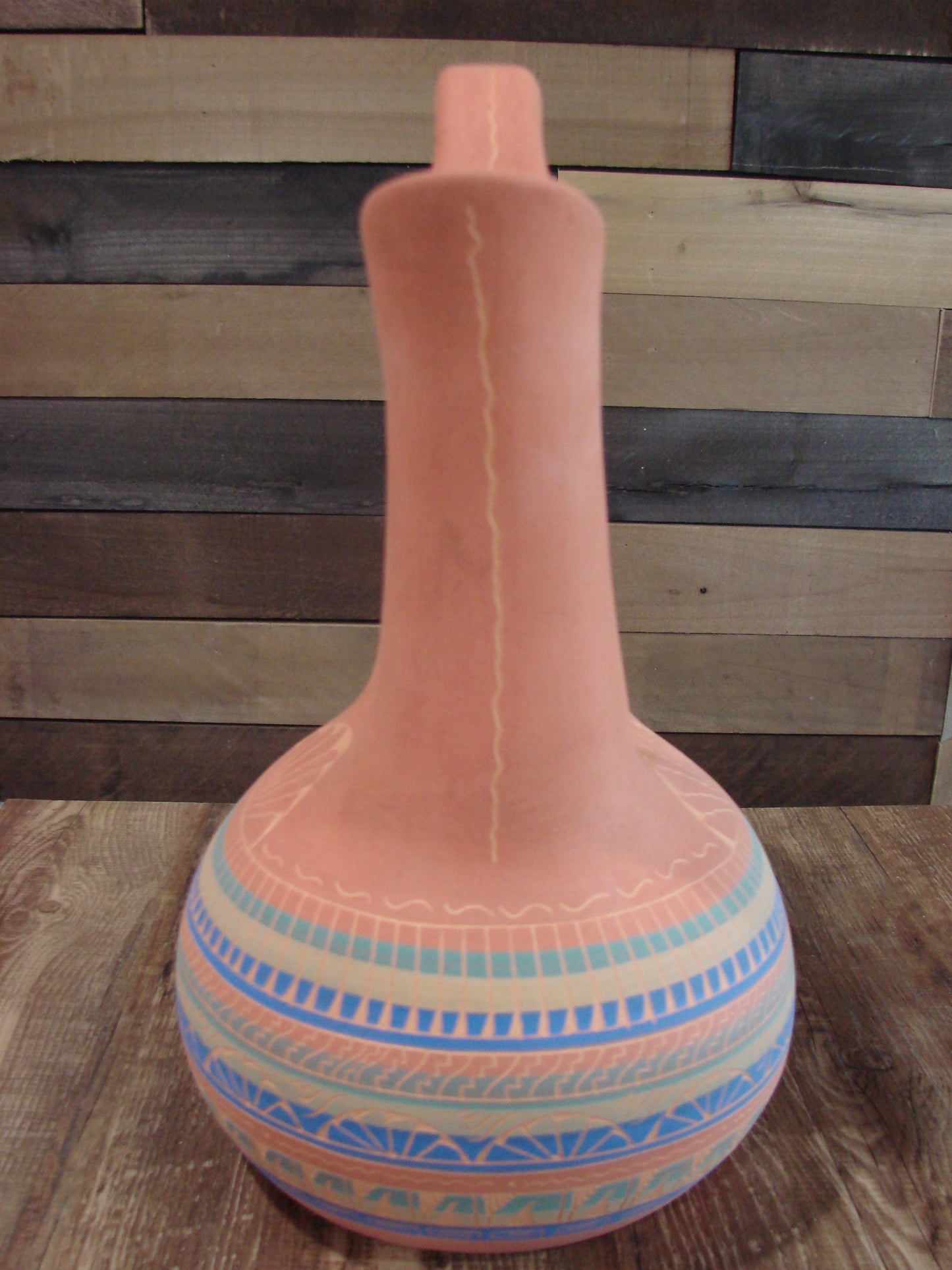 Native American Hand Etched & Hand Painted Wedding Vase - Gilmore