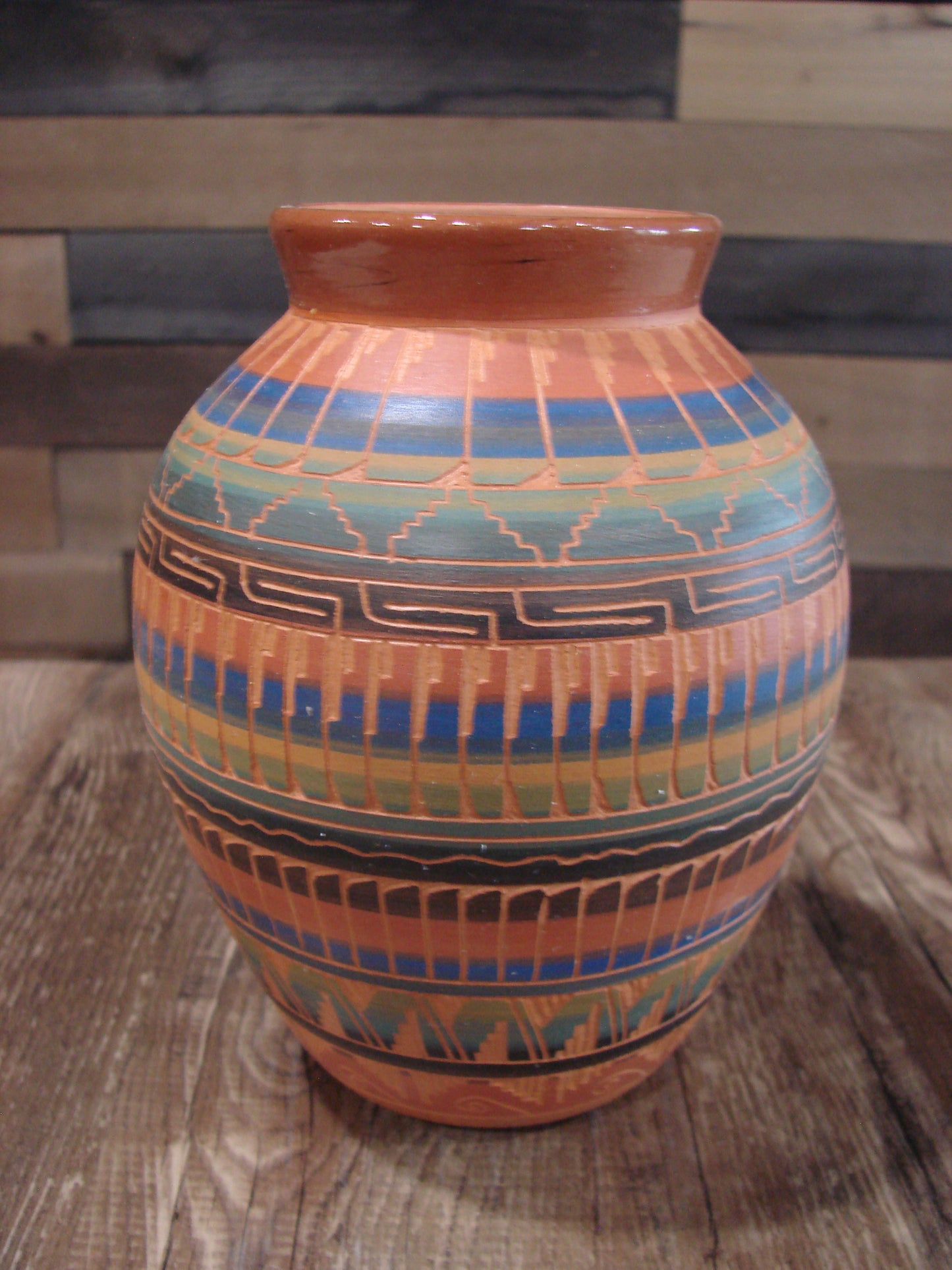 Native American Hand Etched & Hand Painted Pottery - Gilmore