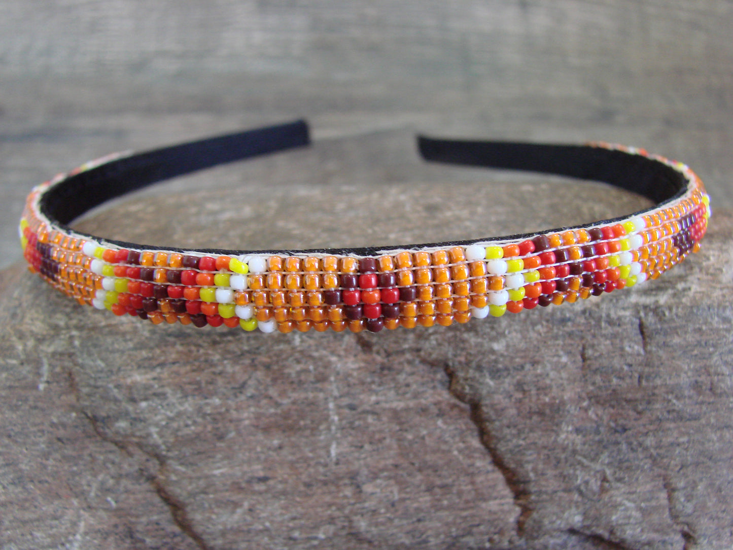 Navajo Indian Hand Beaded 3/8" Head Band by Cleveland