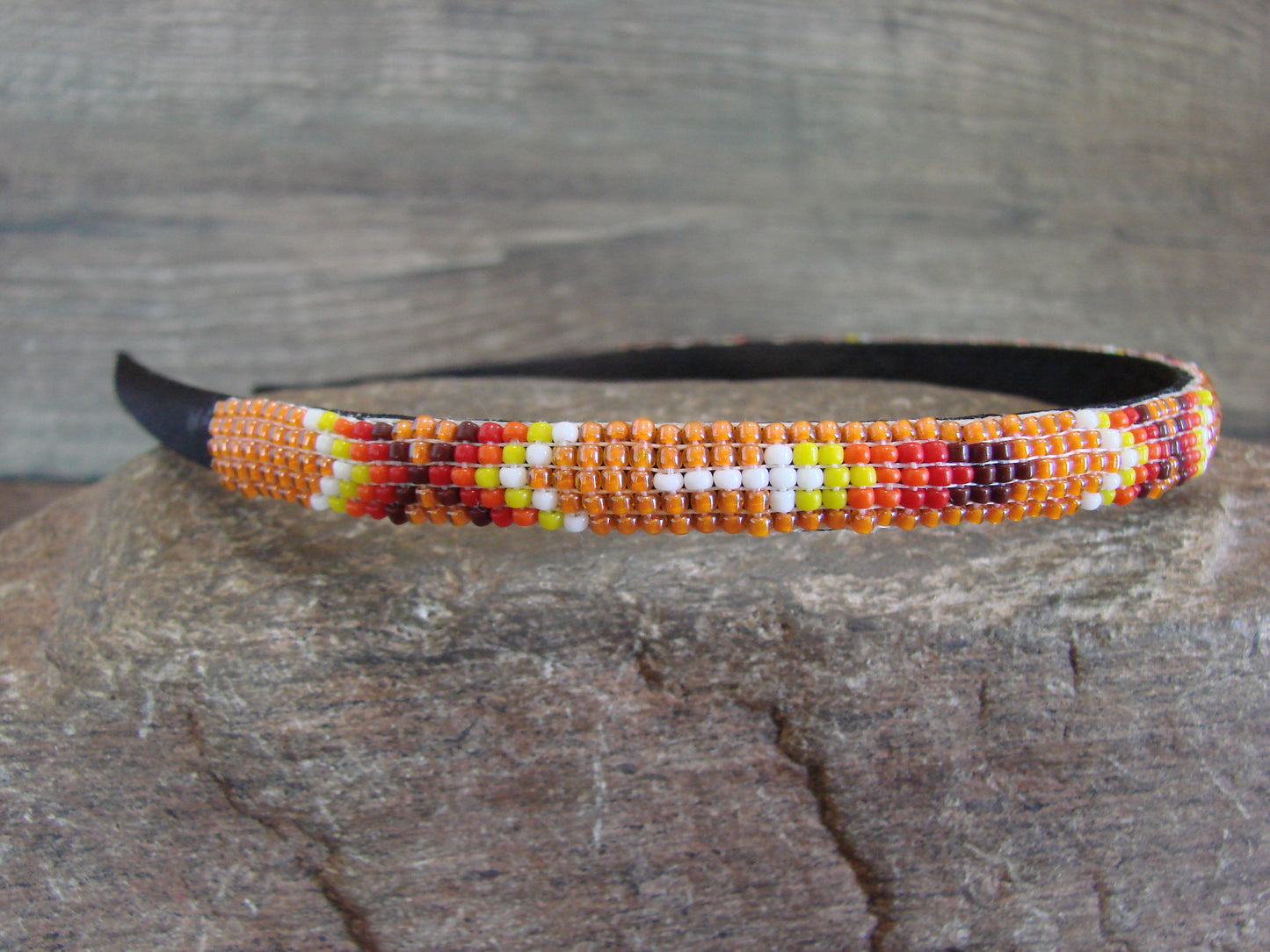 Navajo Indian Hand Beaded 3/8" Head Band by Cleveland