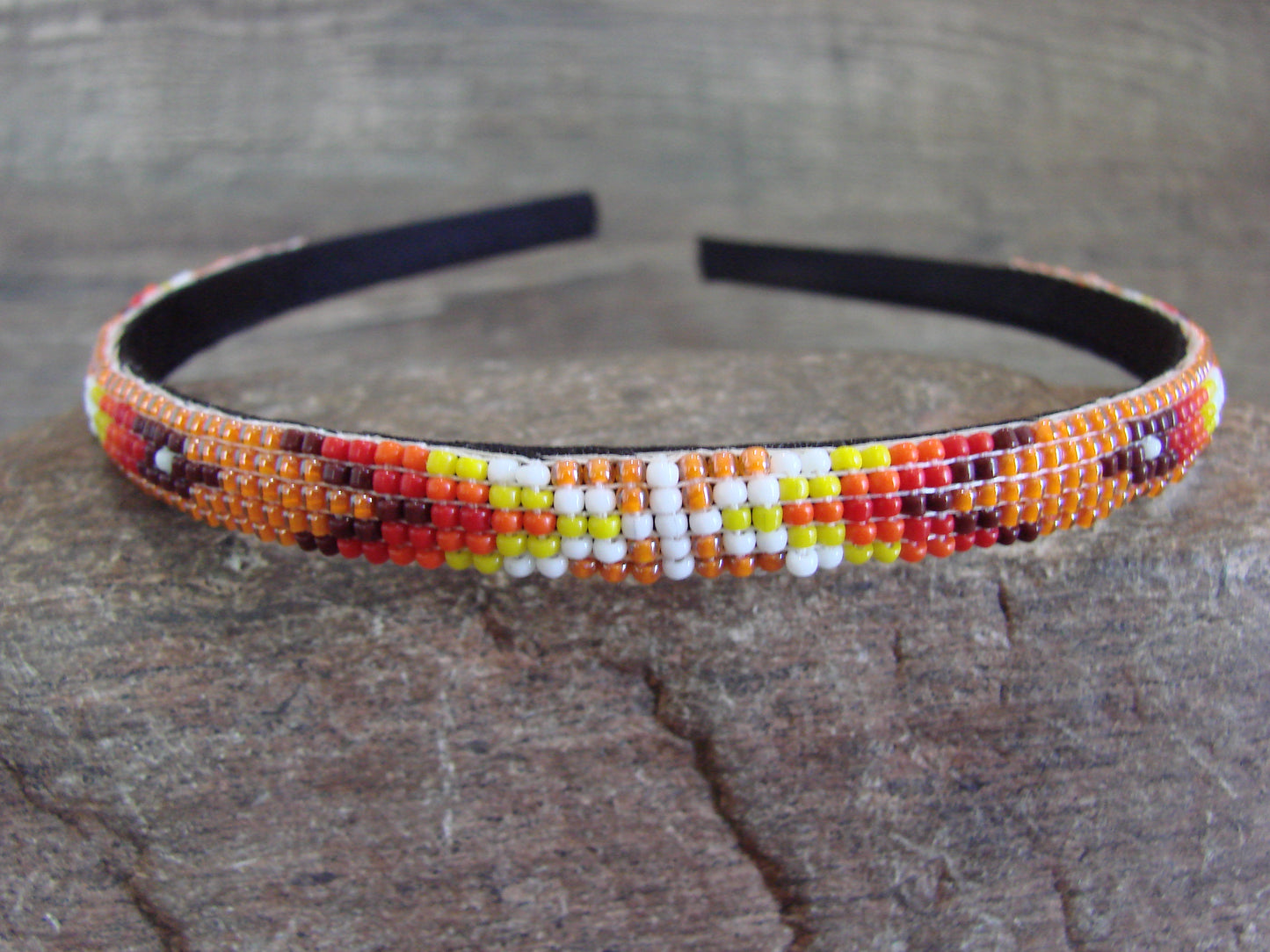 Navajo Indian Hand Beaded 3/8" Head Band by Cleveland