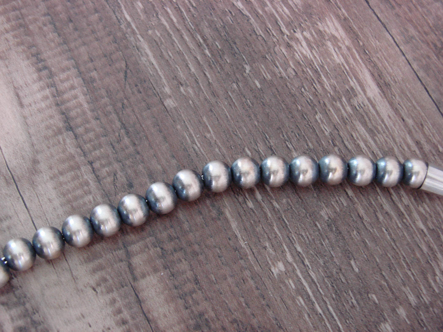 Native American Sterling Silver & Turquoise Squash Blossom Necklace by Charley