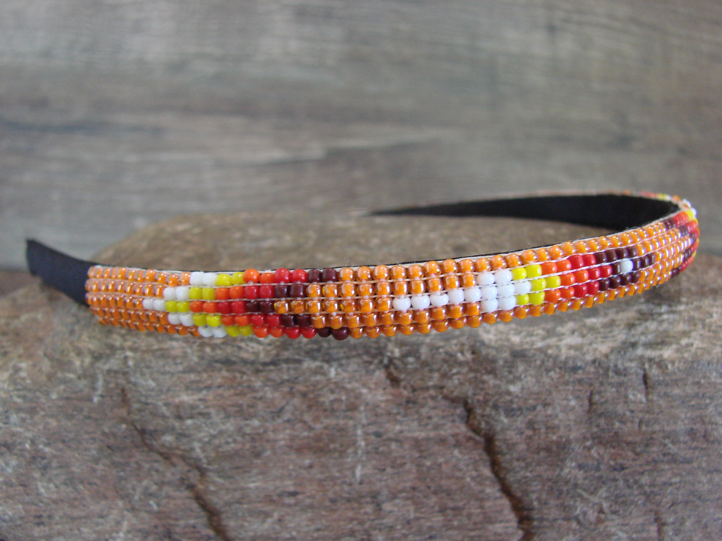 Navajo Indian Hand Beaded 3/8" Head Band by Cleveland