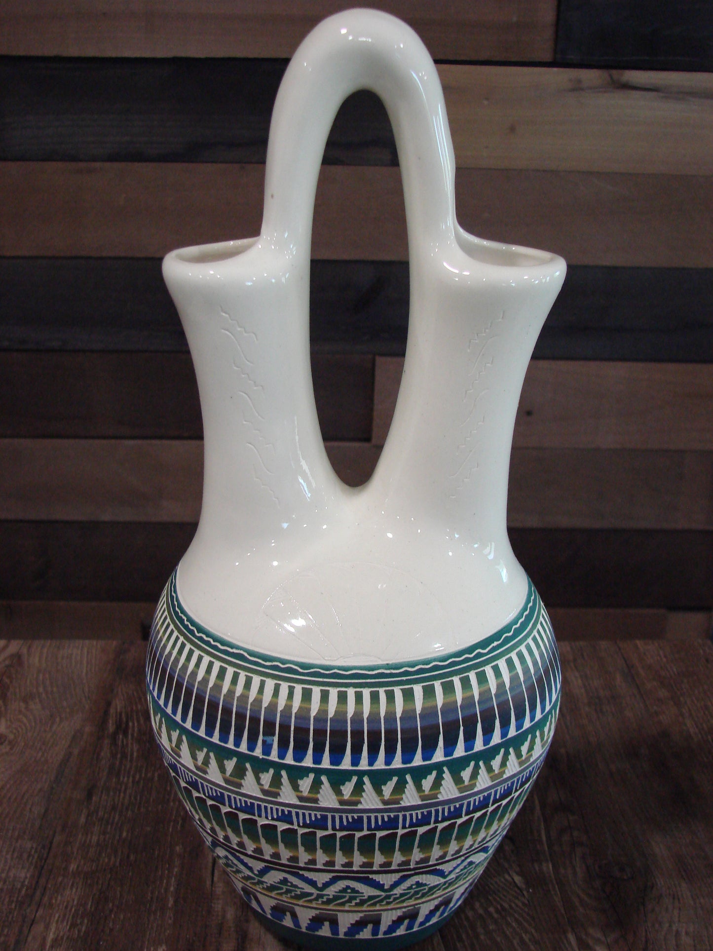 Native American Hand Etched & Hand Painted Wedding Vase - Gilmore