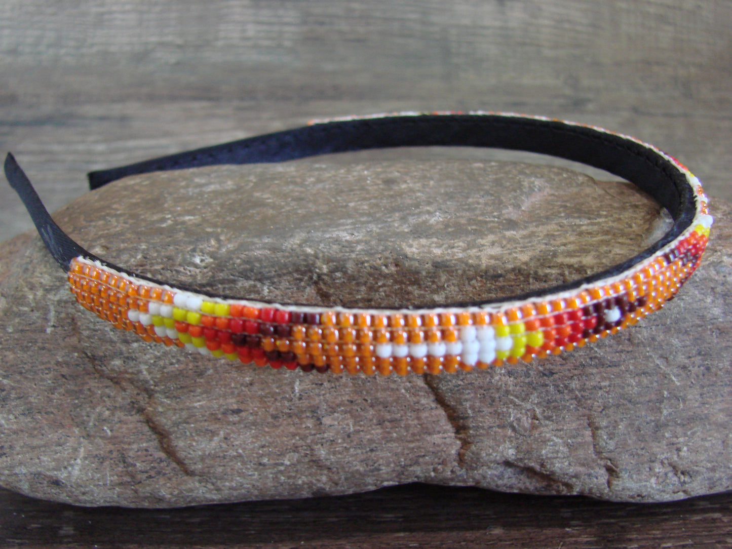 Navajo Indian Hand Beaded 3/8" Head Band by Cleveland