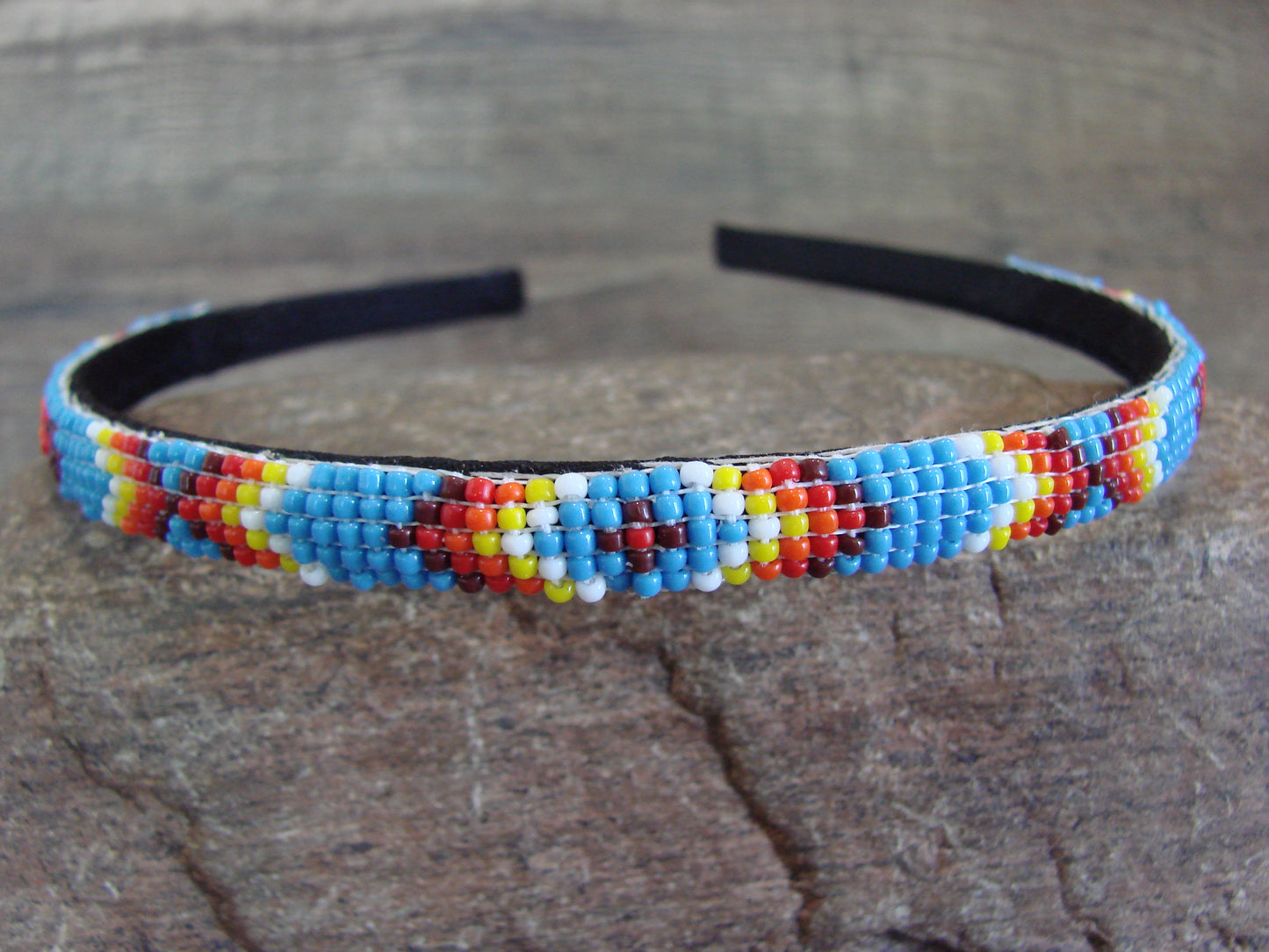 Navajo Indian Hand Beaded 3/8" Head Band by Cleveland