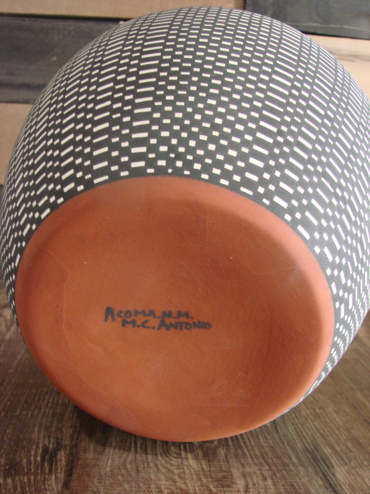 Acoma Pueblo Fine Line Hand Coiled & Hand Painted Pottery by M.C. Antonio