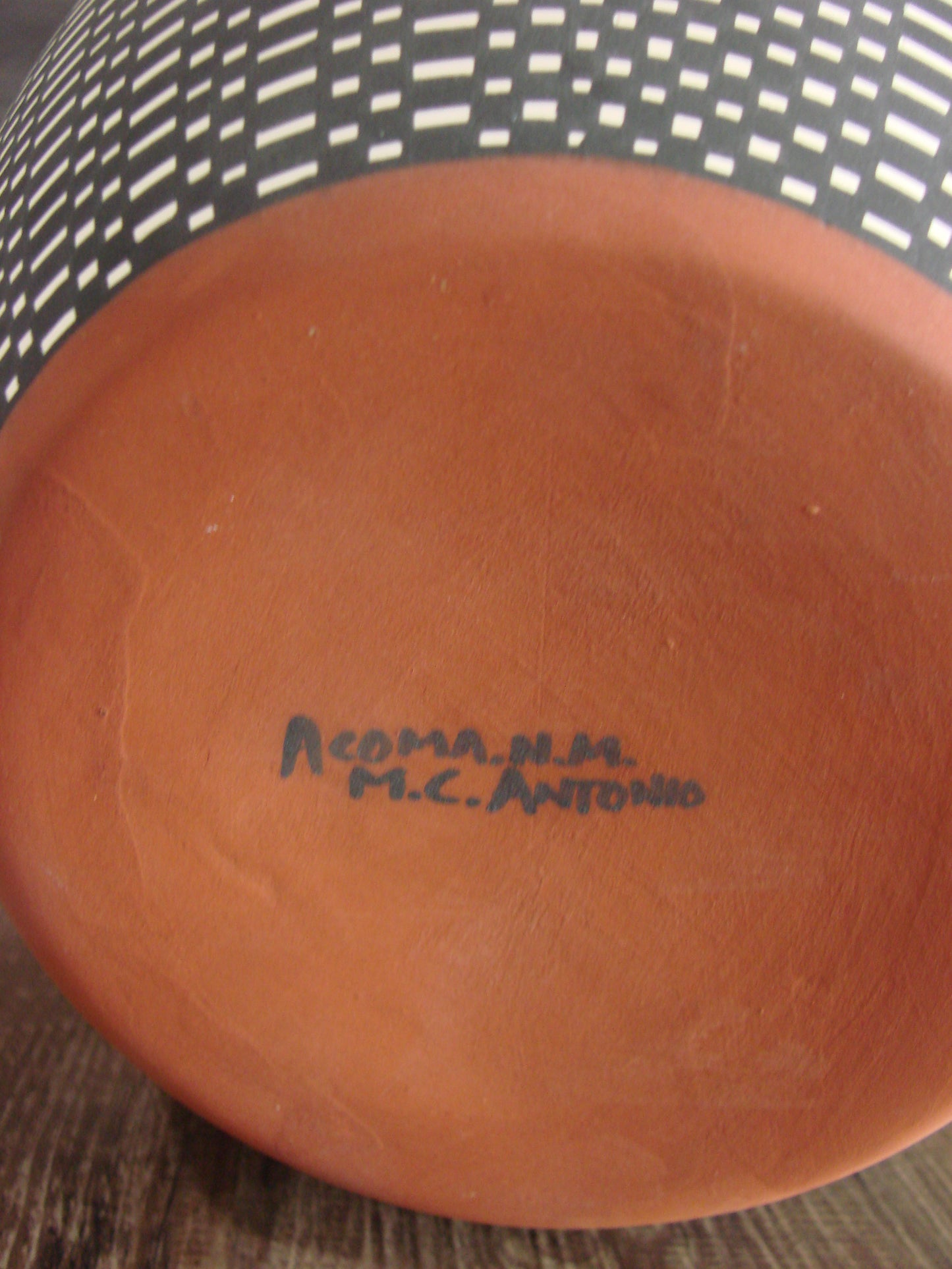 Acoma Pueblo Fine Line Hand Coiled & Hand Painted Pottery by M.C. Antonio