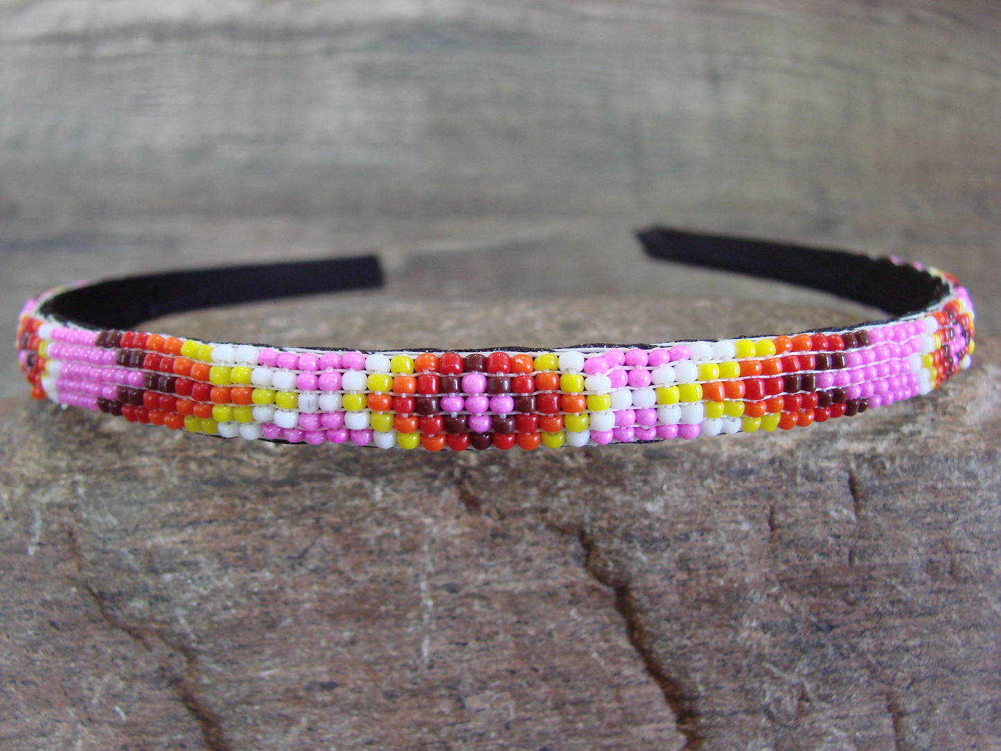 Navajo Indian Hand Beaded 3/8" Head Band by Cleveland