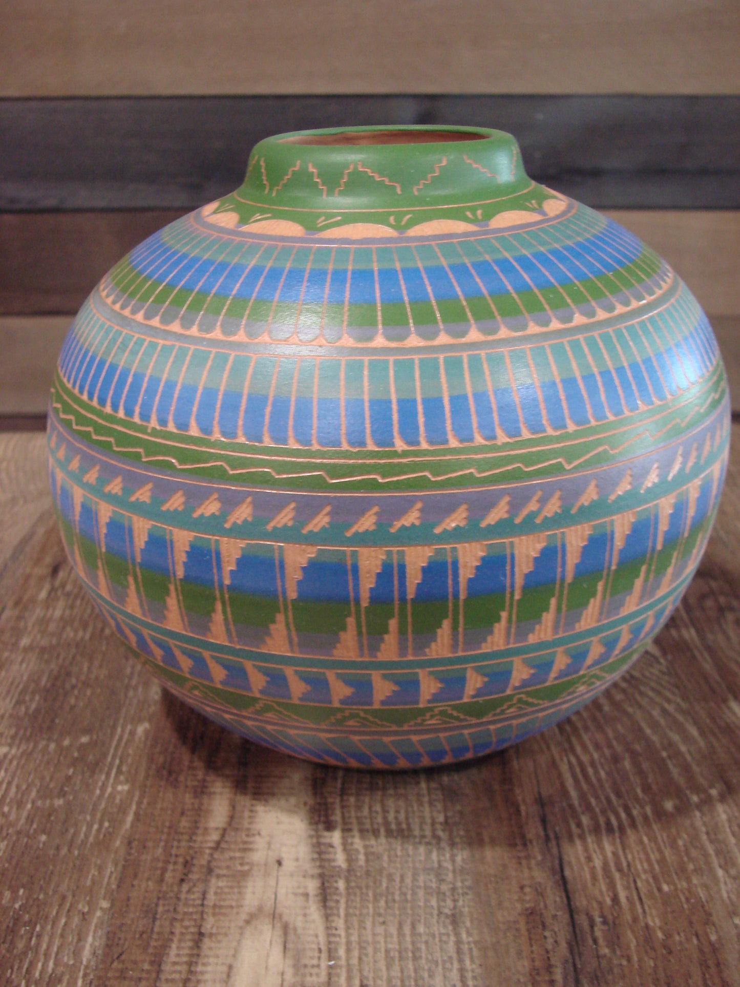 Native American Hand Etched & Hand Painted Pottery - Gilmore