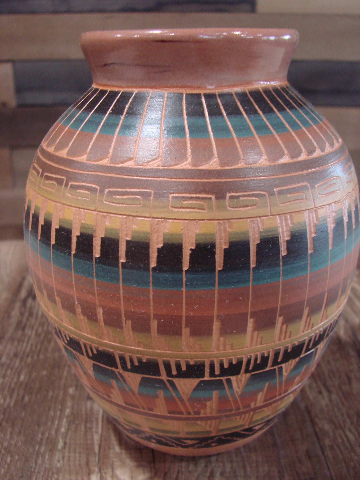 Native American Hand Etched & Hand Painted Pottery - Gilmore