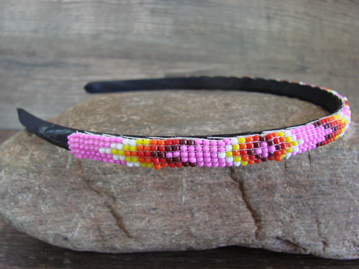 Navajo Indian Hand Beaded 3/8" Head Band by Cleveland