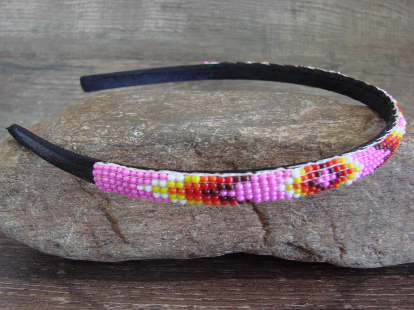 Navajo Indian Hand Beaded 3/8" Head Band by Cleveland