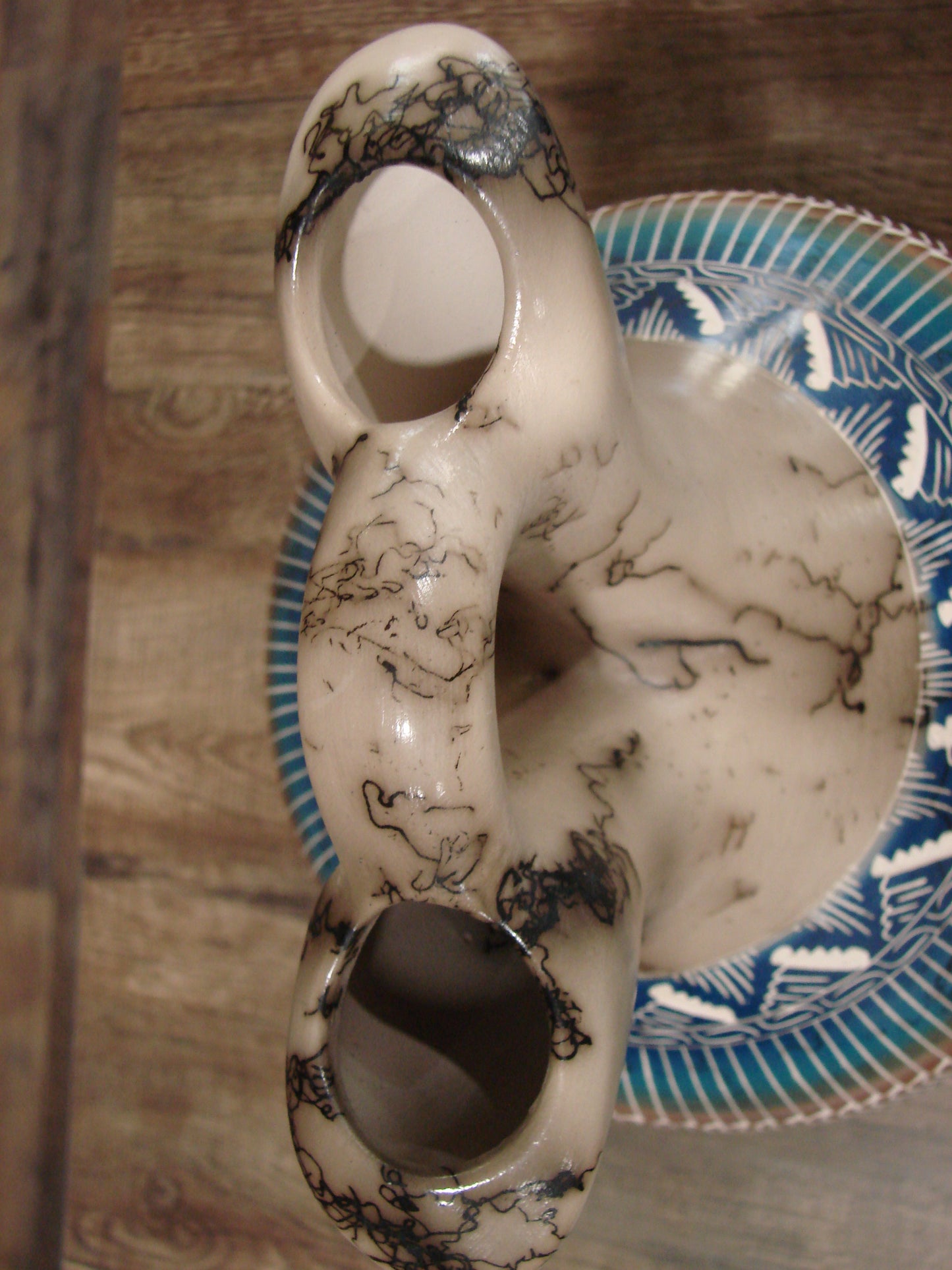 Native American Navajo Hand Etched Horse Hair Wedding Vase - Benally