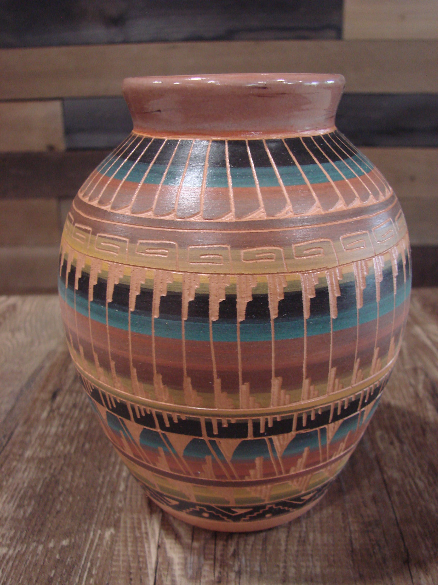 Native American Hand Etched & Hand Painted Pottery - Gilmore