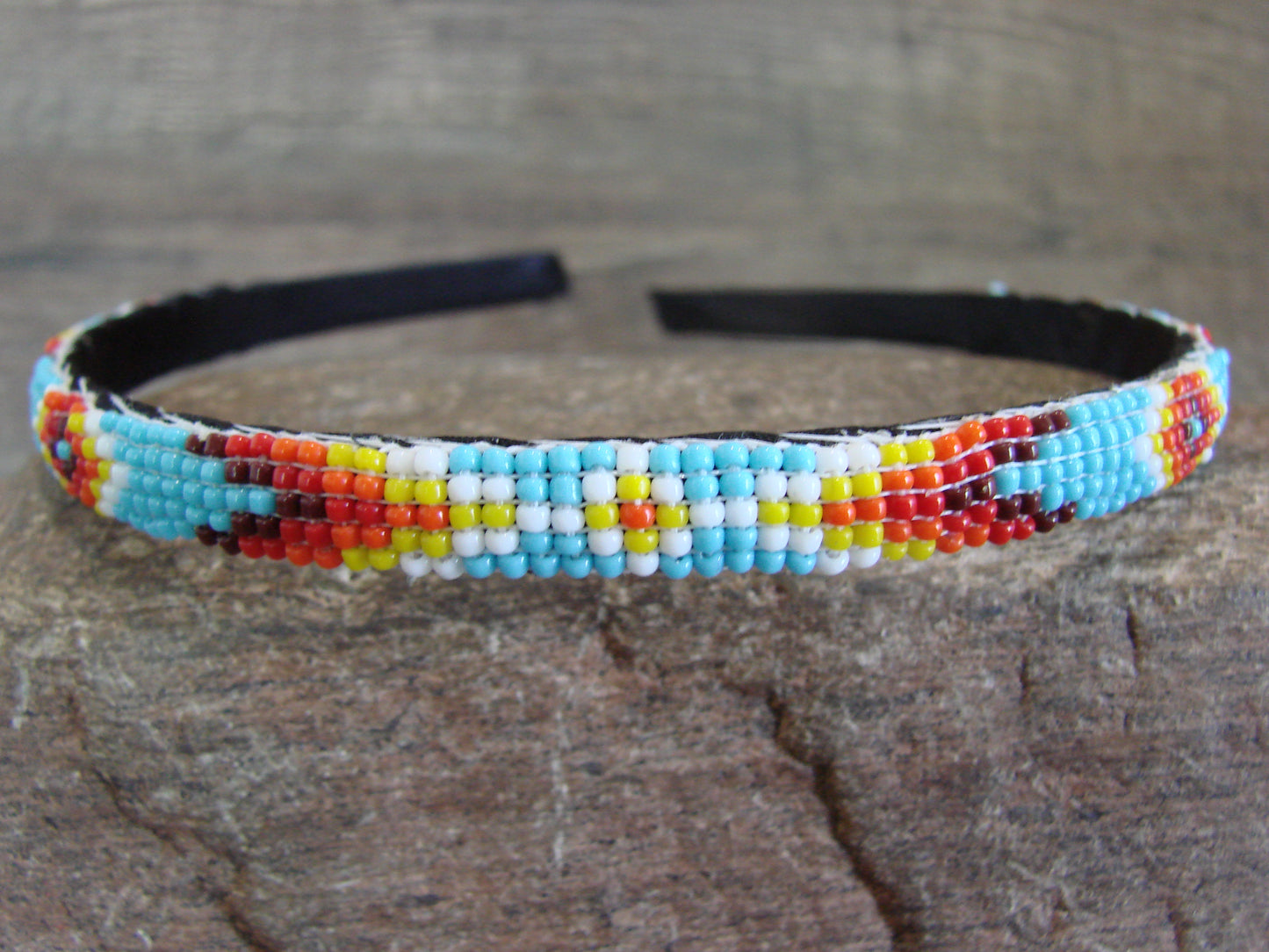 Navajo Indian Hand Beaded 3/8" Head Band by Cleveland