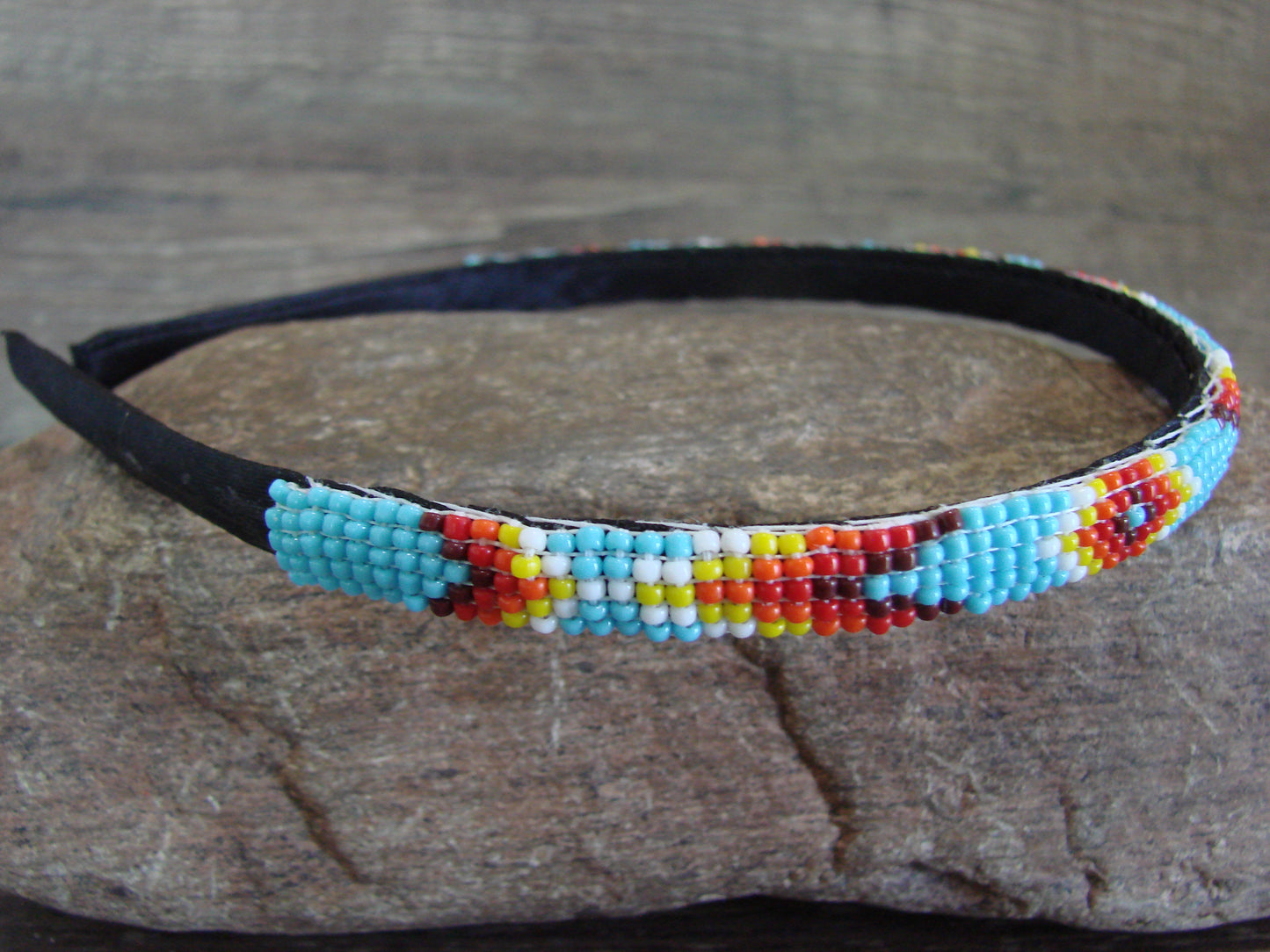 Navajo Indian Hand Beaded 3/8" Head Band by Cleveland