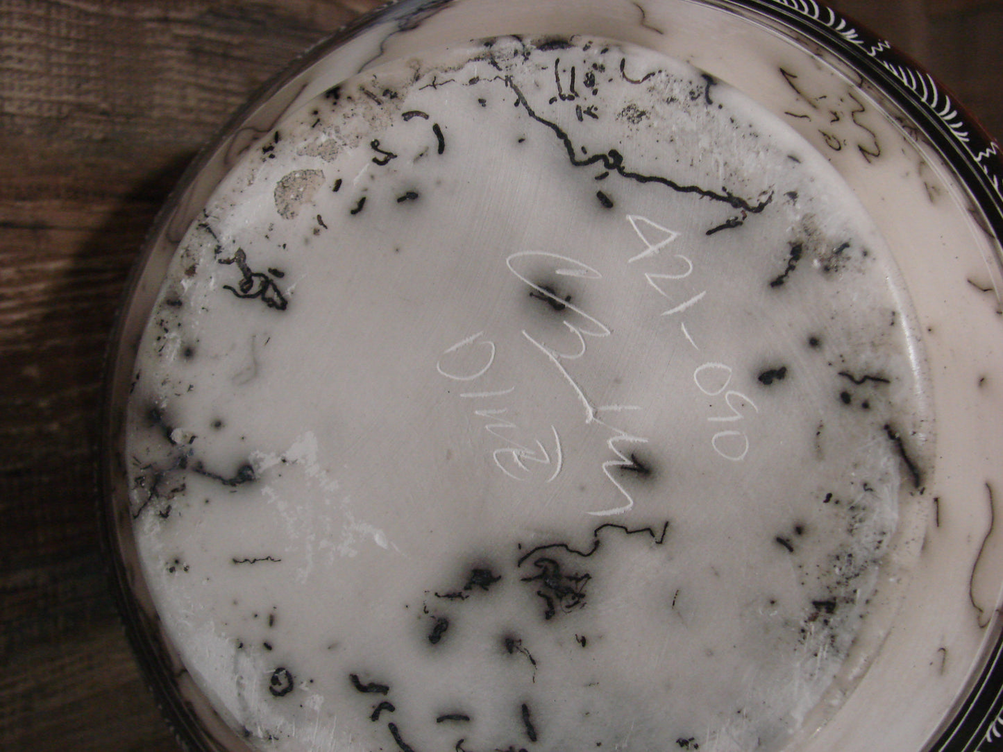 Native American Navajo Hand Etched Horse Hair Wedding Vase - Benally