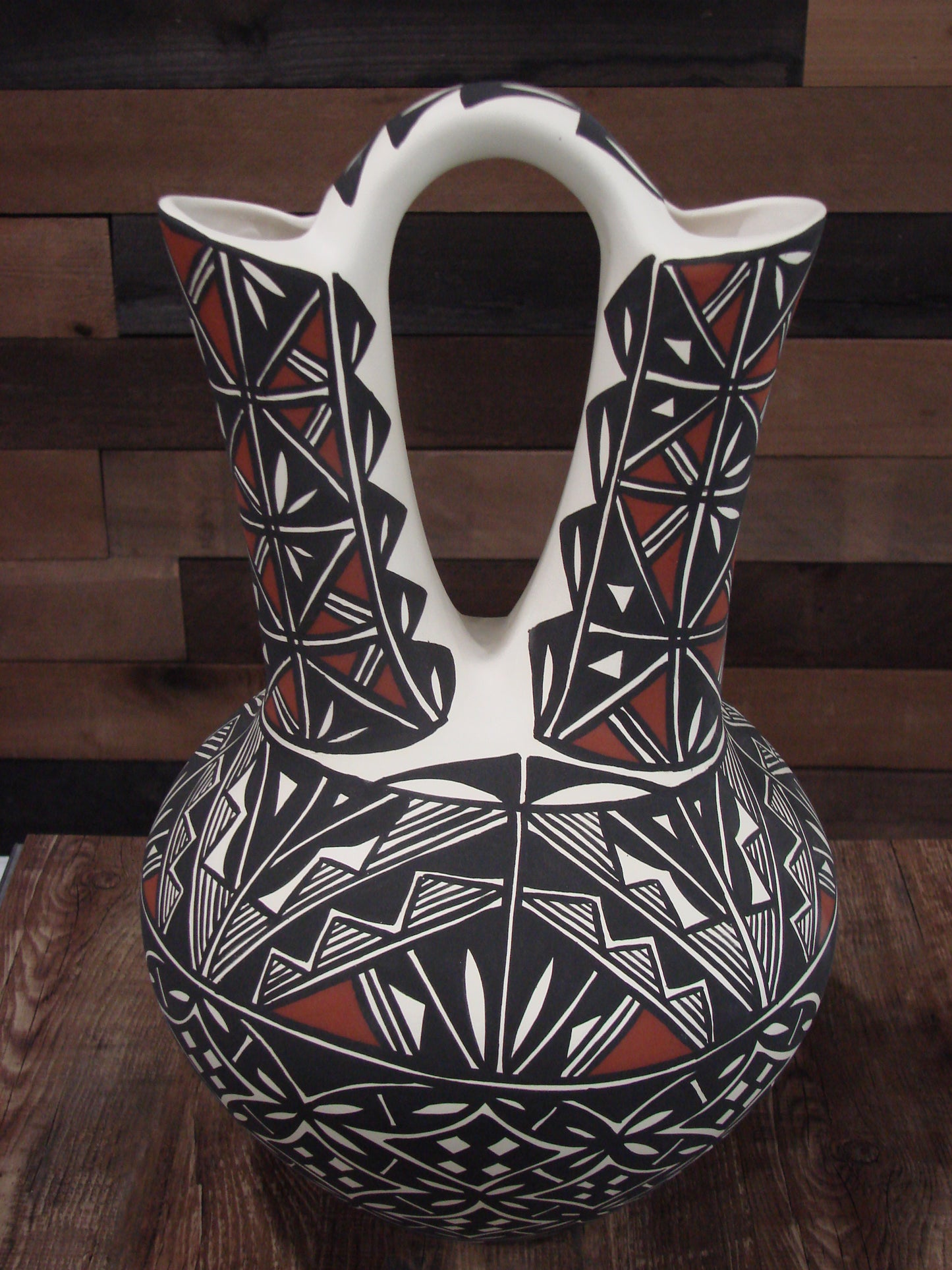 Native American Hand Painted Wedding Vase Pottery by Concho