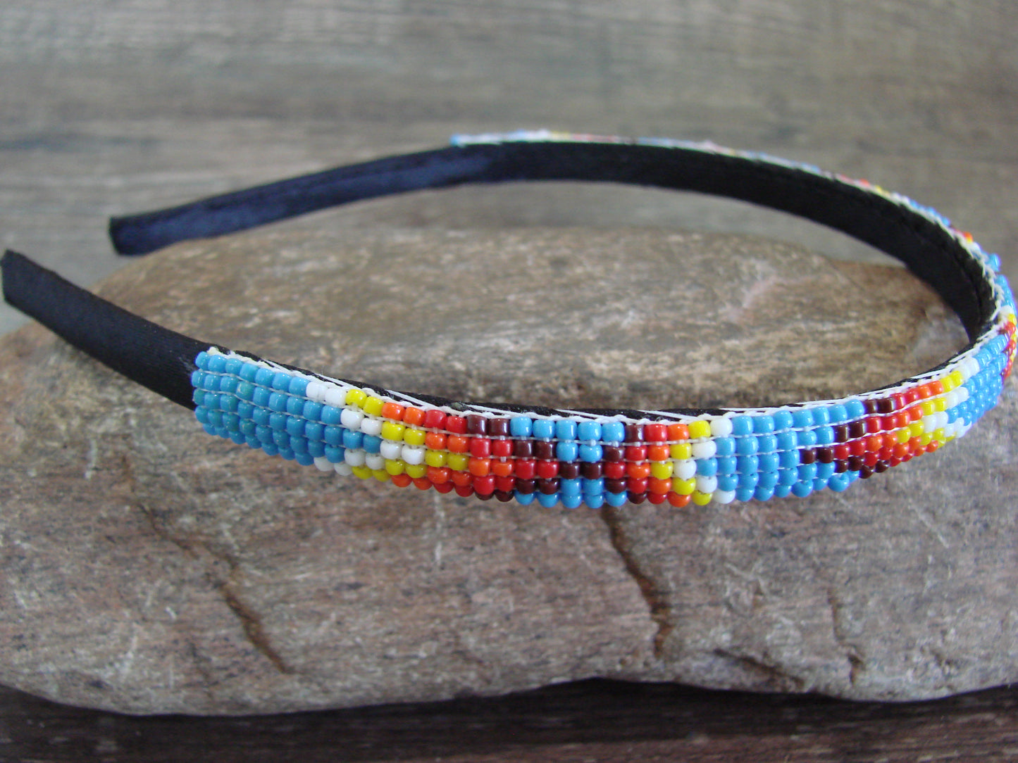 Navajo Indian Hand Beaded 3/8" Head Band by Cleveland