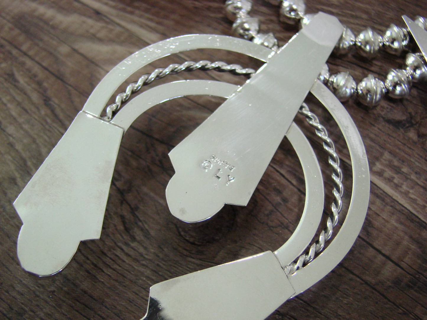 Native American Sterling Silver & Opal Squash Blossom Set by Yazzie