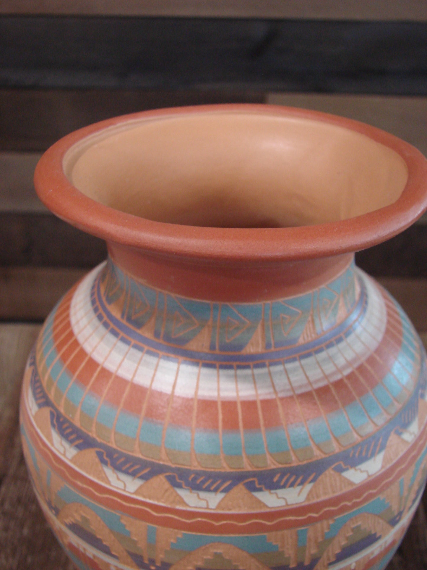 Native American Hand Etched & Hand Painted Pottery - Gilmore