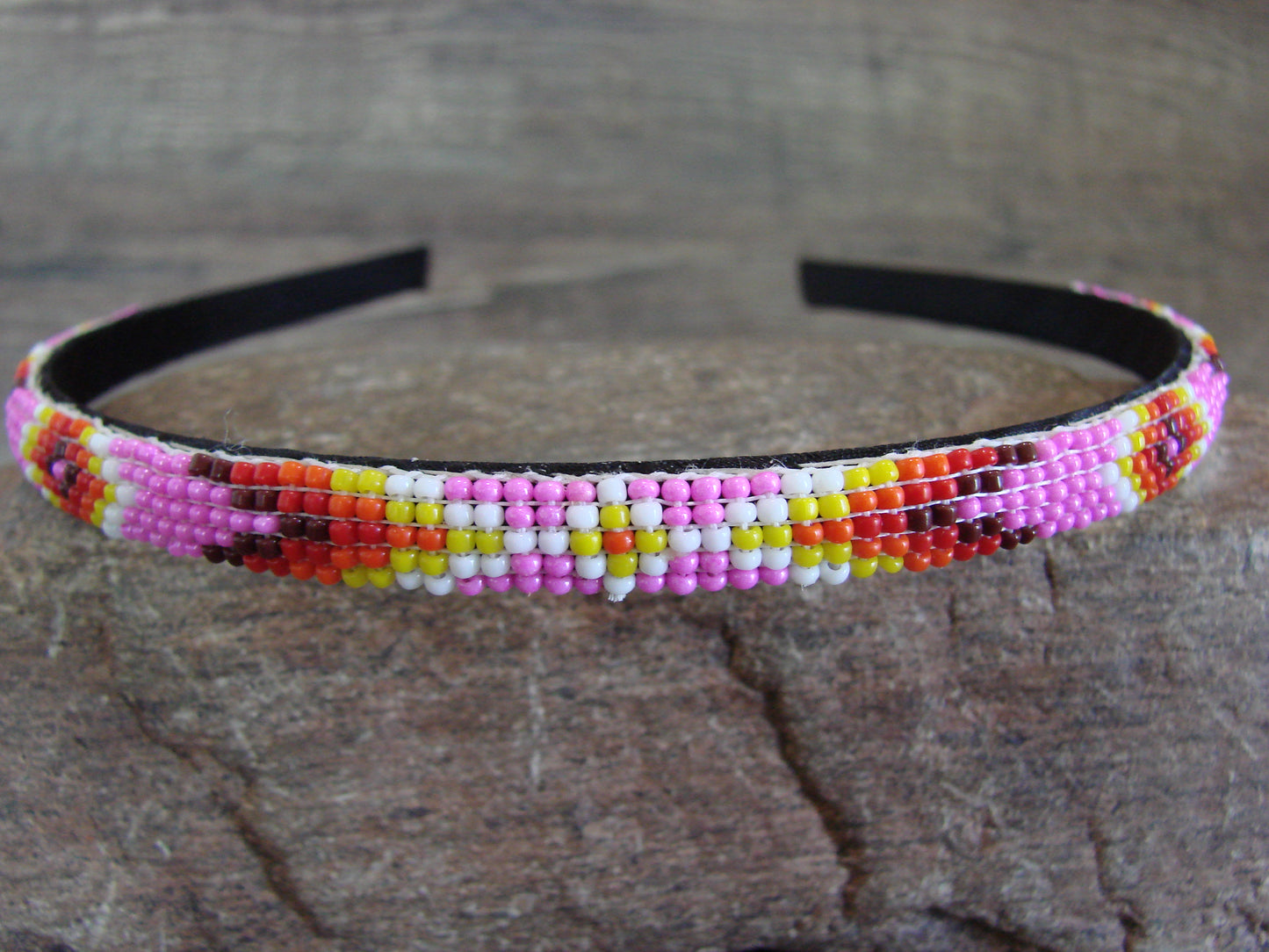 Navajo Indian Hand Beaded 3/8" Head Band by Cleveland