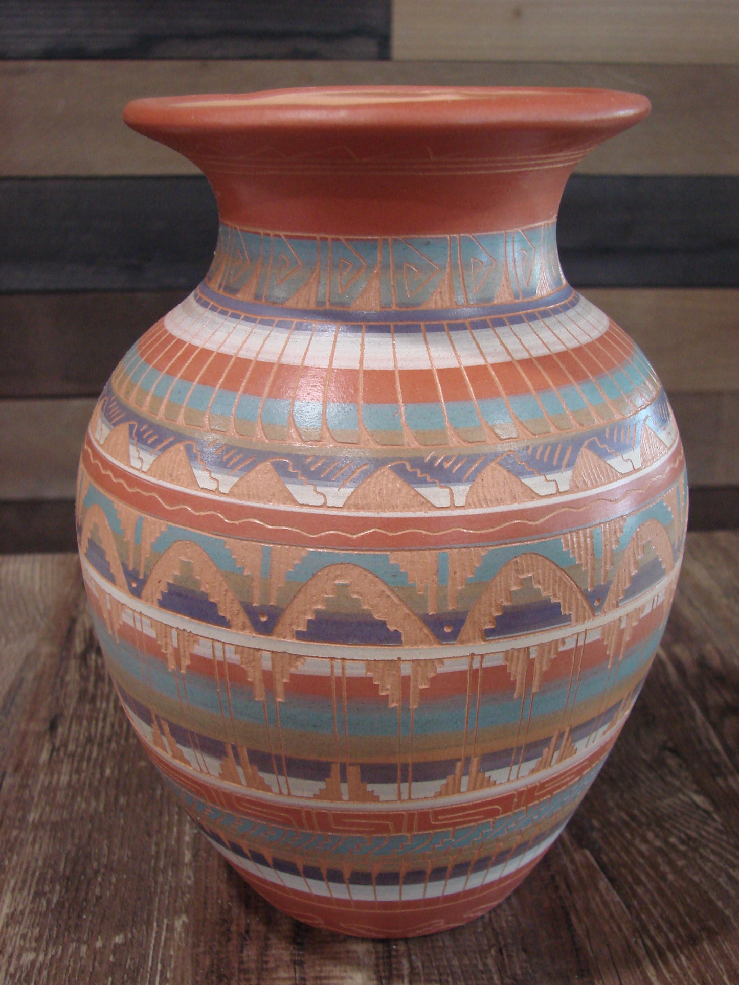 Native American Hand Etched & Hand Painted Pottery - Gilmore