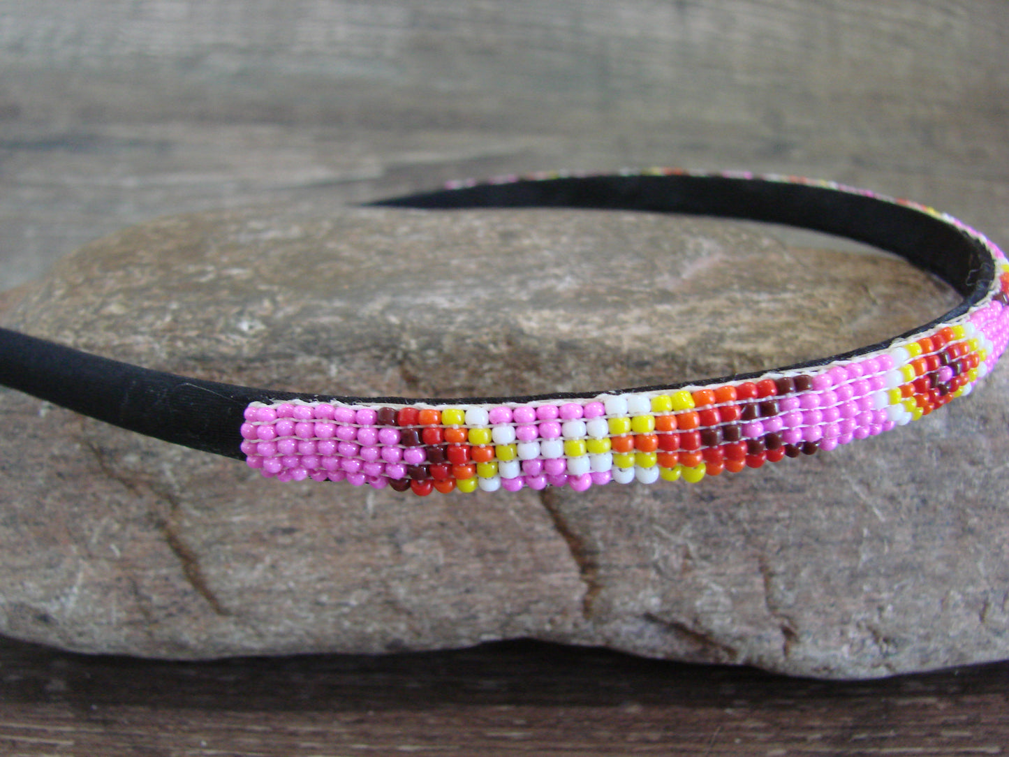 Navajo Indian Hand Beaded 3/8" Head Band by Cleveland