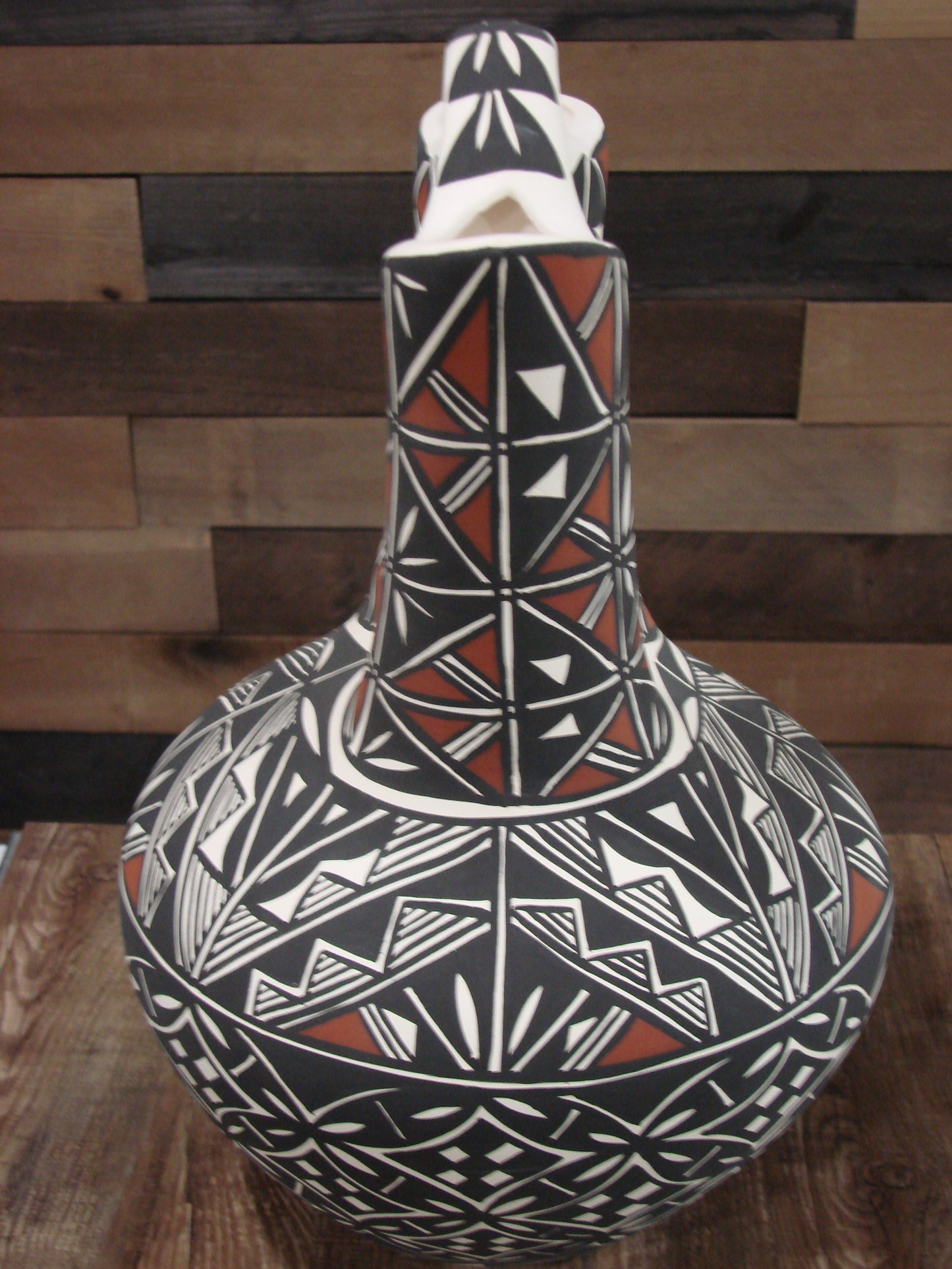 Native American Hand Painted Wedding Vase Pottery by Concho