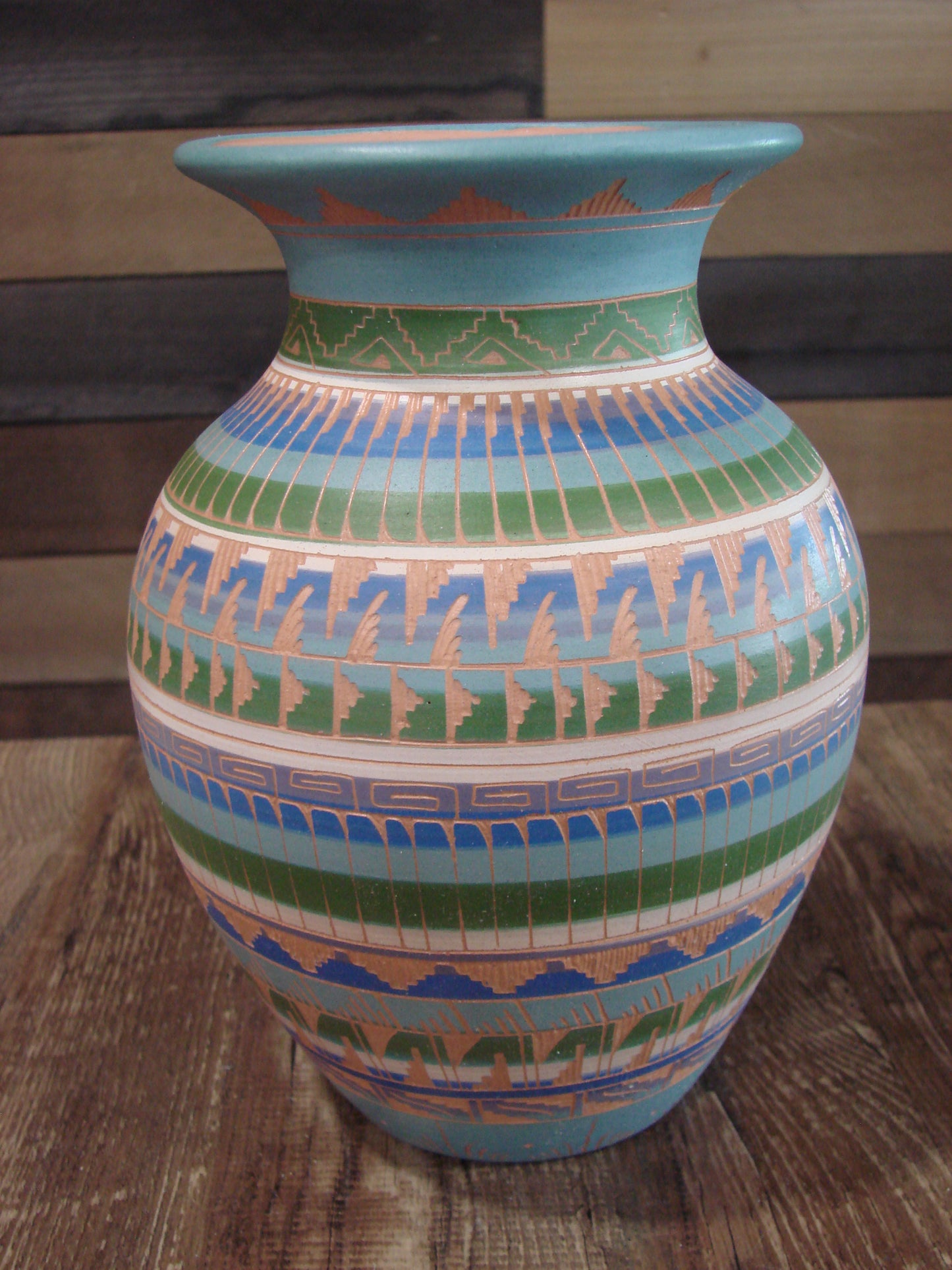 Native American Hand Etched & Hand Painted Pottery - Gilmore