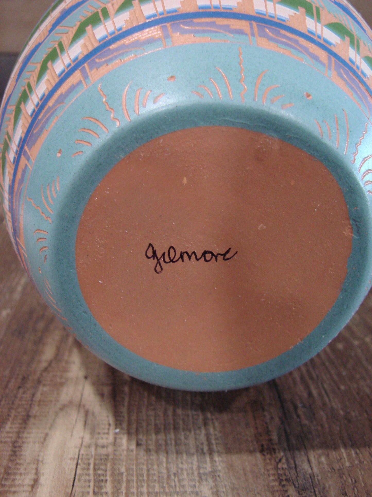 Native American Hand Etched & Hand Painted Pottery - Gilmore