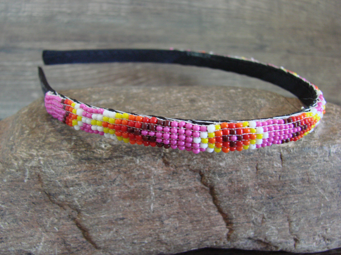 Navajo Indian Hand Beaded 3/8" Head Band by Cleveland