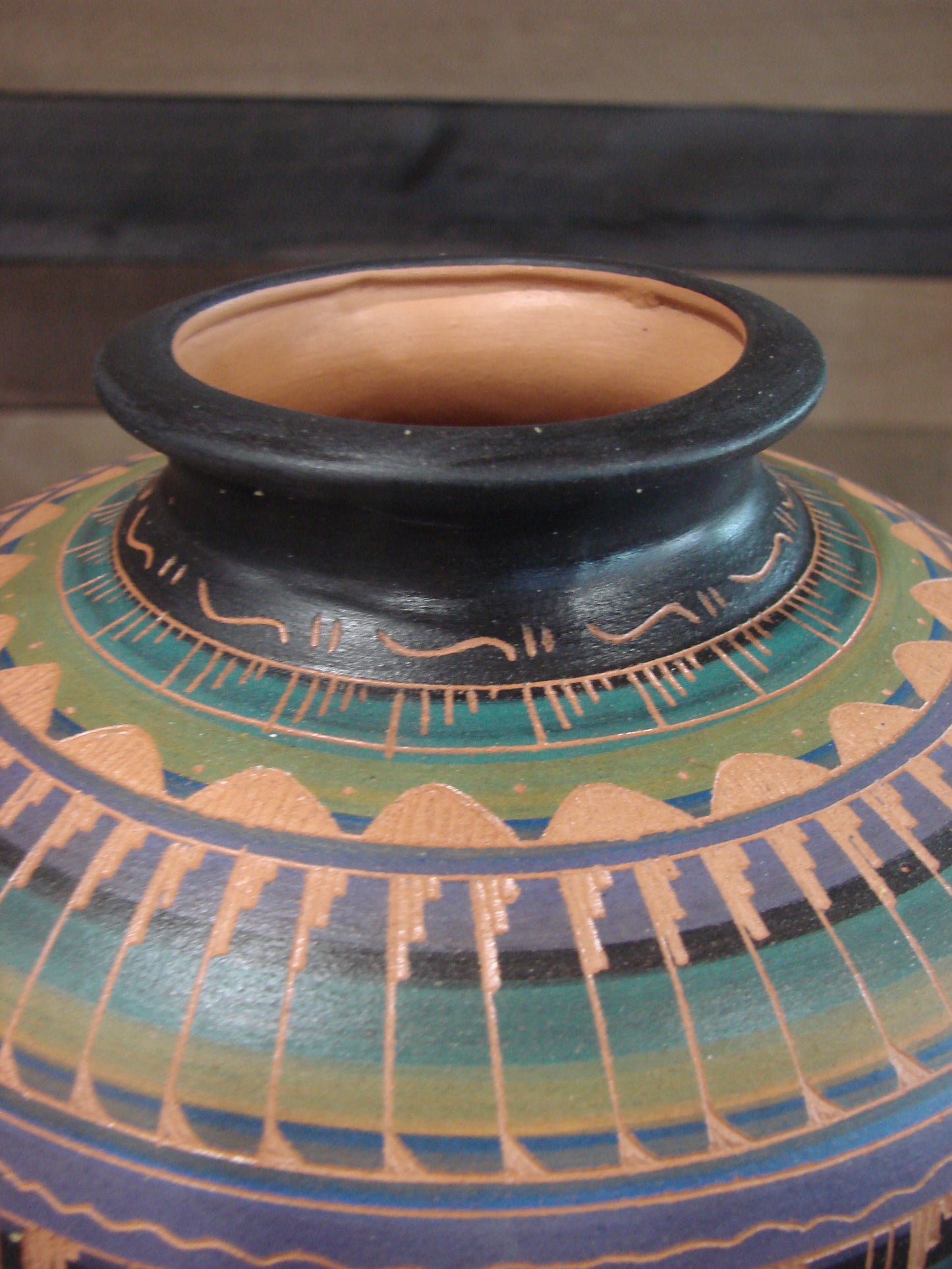 Native American Hand Etched & Hand Painted Pottery - Gilmore