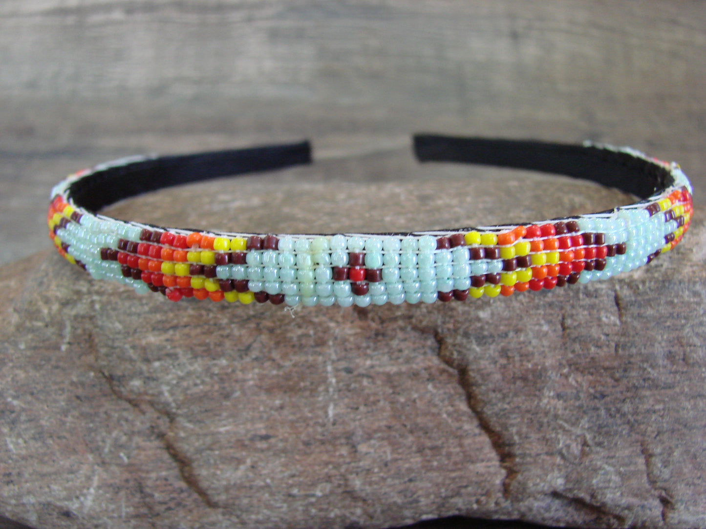 Navajo Indian Hand Beaded 3/8" Head Band by Cleveland
