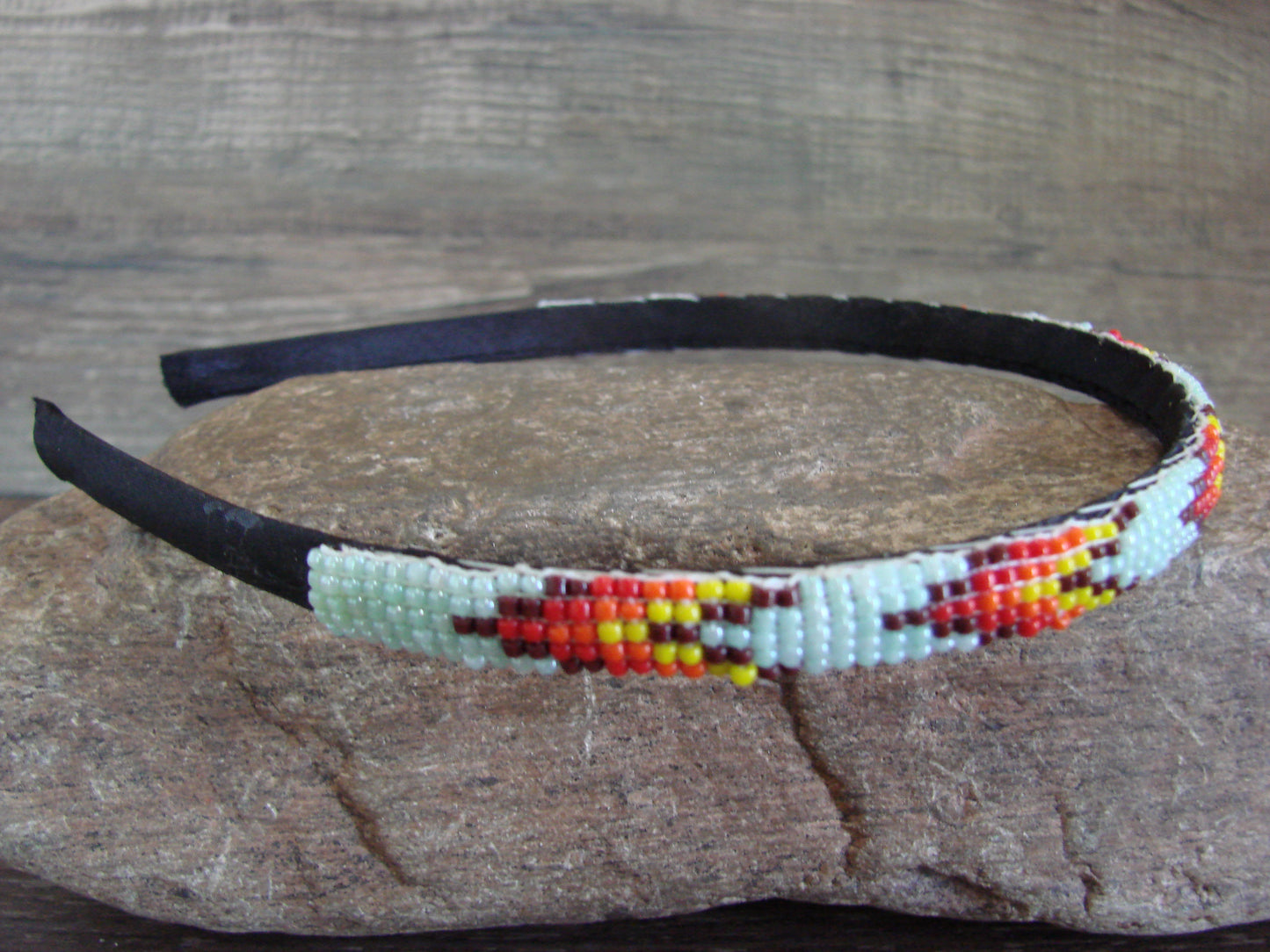 Navajo Indian Hand Beaded 3/8" Head Band by Cleveland