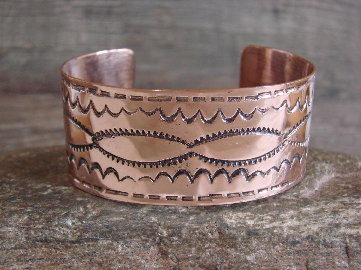 Native American Navajo Copper Bracelet by Elaine Tahe