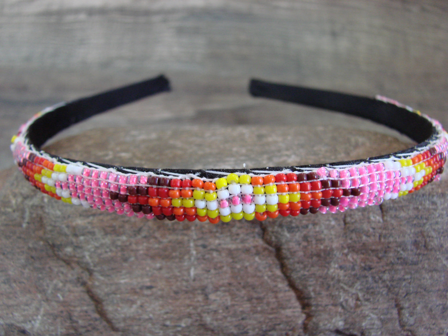 Navajo Indian Hand Beaded 3/8" Head Band by Cleveland