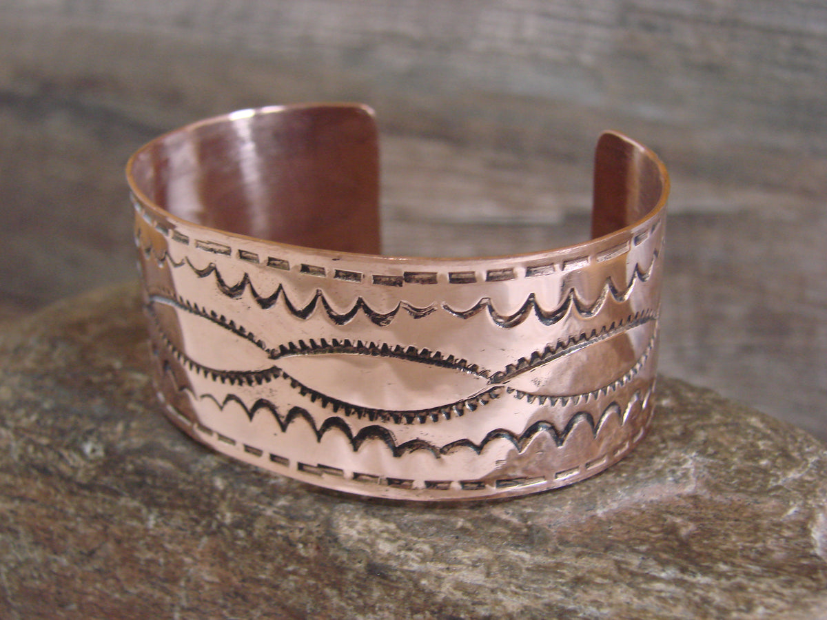 Native American Navajo Copper Bracelet by Elaine Tahe