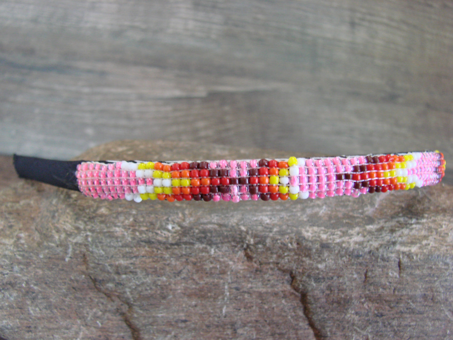 Navajo Indian Hand Beaded 3/8" Head Band by Cleveland