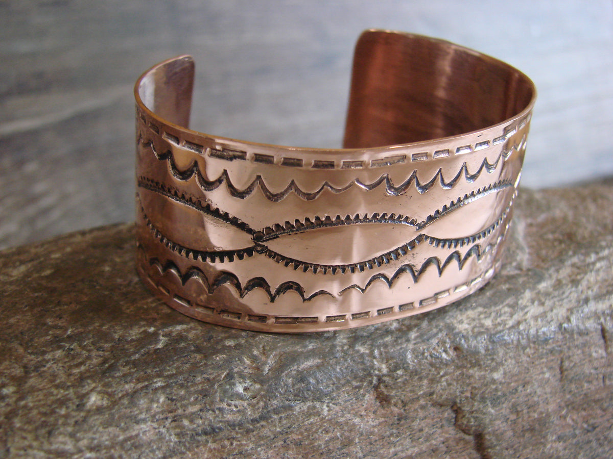 Native American Navajo Copper Bracelet by Elaine Tahe