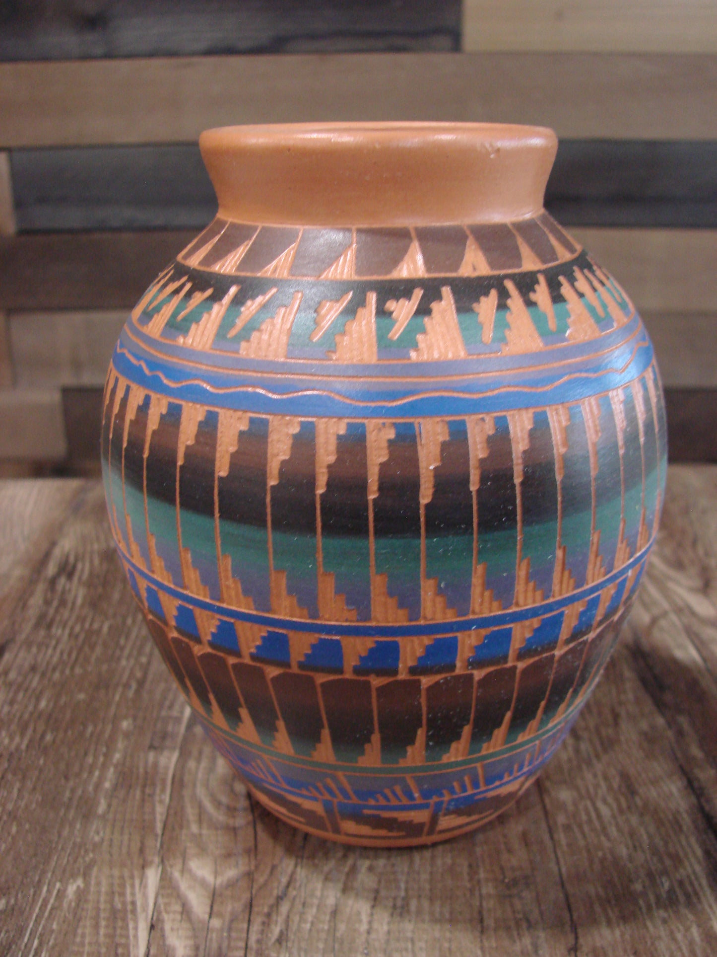Native American Hand Etched & Hand Painted Pottery - Gilmore