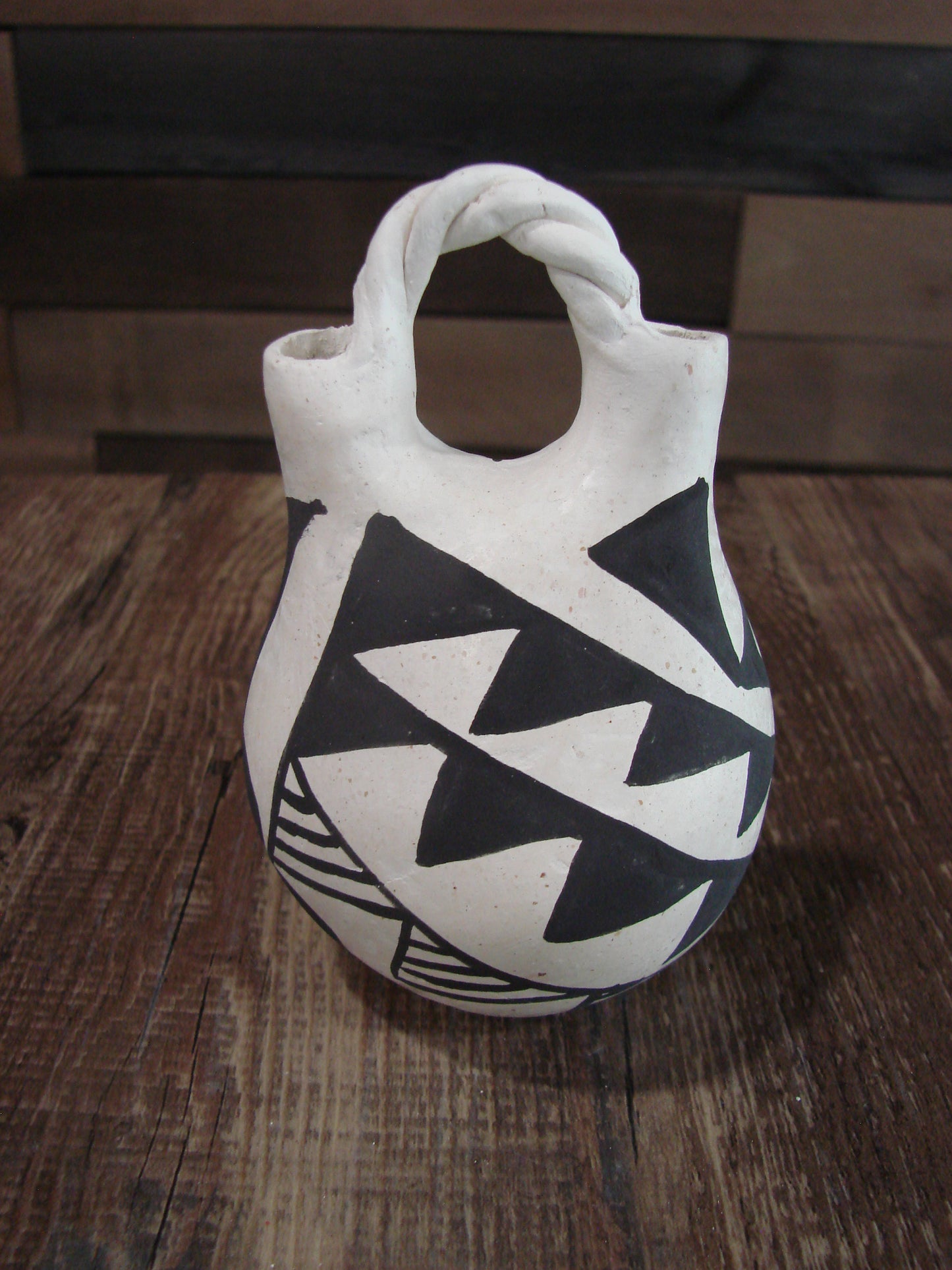 Native American Acoma Small Hand Made Wedding Vase - JL