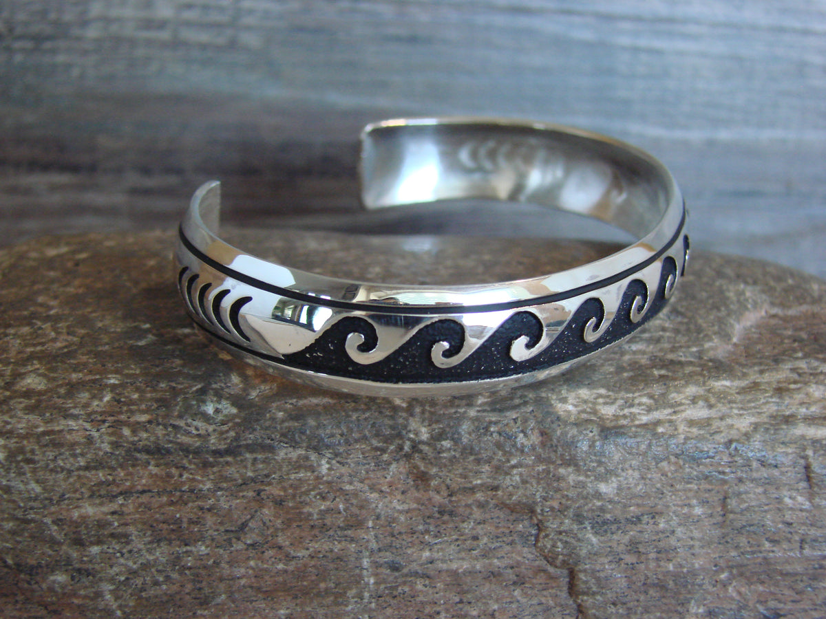 Native American Sterling Silver Petroglyph Bracelet by Singer