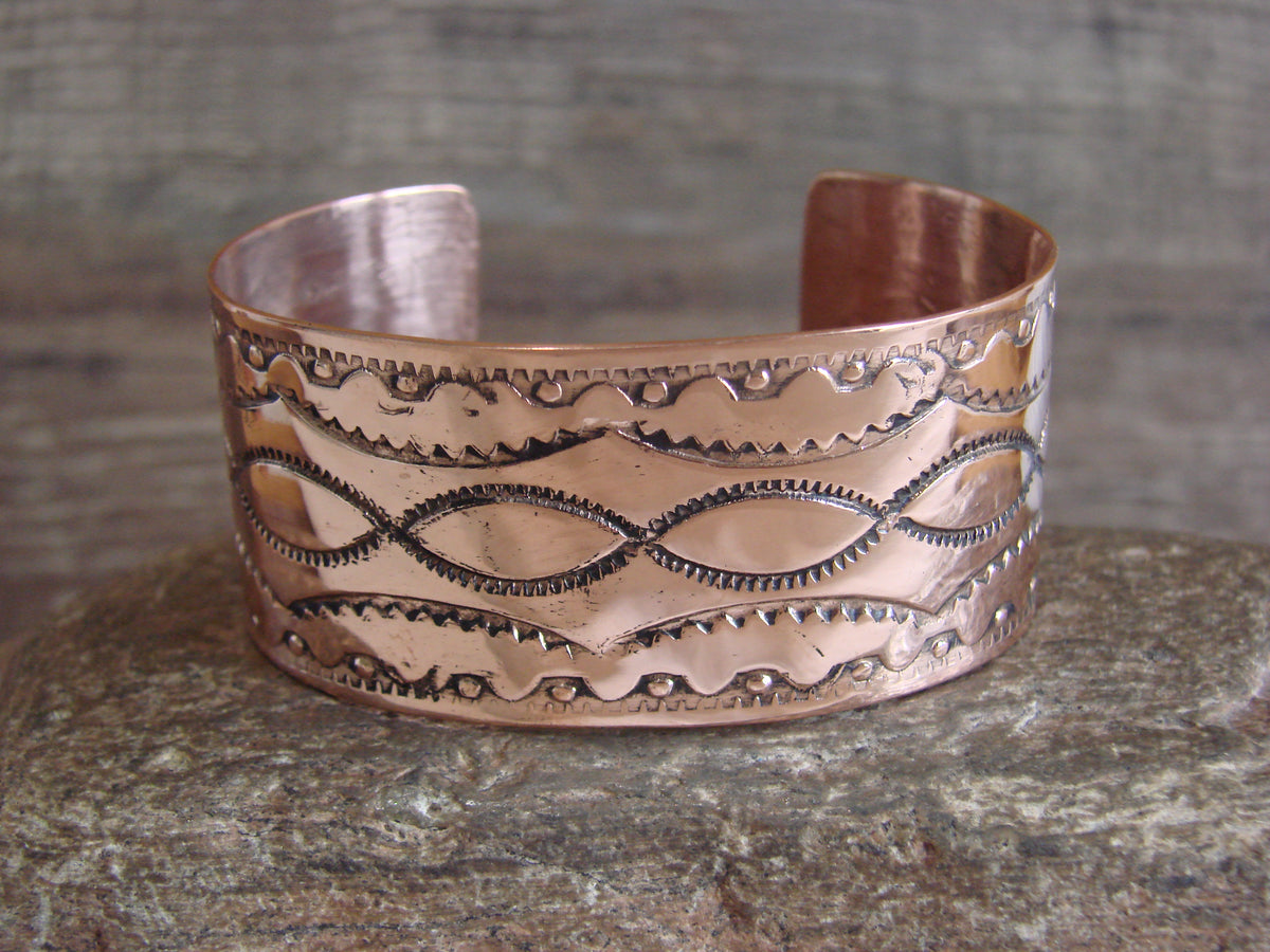 Native American Navajo Copper Bracelet by Elaine Tahe